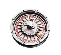 B Baosity Roulette Dice Jeu Rotatif Mécanique Métal Table Jeu Accessoire Fonctionnel Compact Portable avec Coffret Cadeau Adapté pour Animation Bureau Loisirs M, Noir