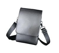 B Baosity Sac à Ciseaux Coiffeur avec Bandoulière Réglable Pochette à Outils de Coiffure Professionnelle Étui pour Ciseaux et Peignes En PU Organiseur pour Coif, Noir