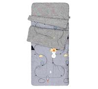 B Baosity Sac de Couchage Adulte Sac de Nuit Couverture Matelassée Lit d'Appoint Doux Peau Régulation Thermique Adapté au Domicile Bureau Déplacements, Bonhomme de Neige