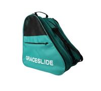 B Baosity Sac de Rangement Patinage Sac Housse Étui Trois Compartiments pour Patins et Casque Ventilation Latérale Anti-humidité Soutien Inférieur Rigide, Vert