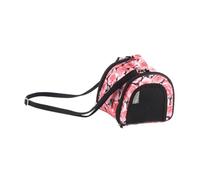 B Baosity Sac de Transport Extérieur Respirant avec Fermeture éclair et Douce pour Hamster, Cochon d'Inde, Planeur de Sucre, Rat et Hamster, Fleur Rose