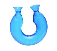 B Baosity Sac D'eau Chaude pour Le Cou et Les épaules Bouillotte Remplissage D'eau Compresse Chaude épaisse En PVC avec Housse Chauffe-cou et épaules, Bleu