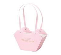 B Baosity Sac En Papier pour Bouquet de Fleurs, Emballage Décoratif et Pratique, Facile à Transporter, Idéal pour Les Fêtes, Mariages, Anniversaires et Autres O, Rose