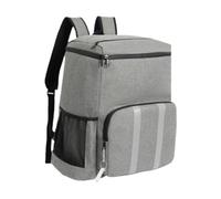 B Baosity Sac Isotherme Sac à Dos Repas Lunchbox Pochette Bento Étanche Compartiments Multiples Oxford Convient à La Pêche Camping Randonnée Courses, Gris