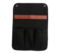 B Baosity Sacoche Latérale de Camping pour Chaise Pliante avec Organiseur pour Accessoires de Salle de Bain et de Lecture. Fabriquée en Toile Robuste, Elle Conv, Noir