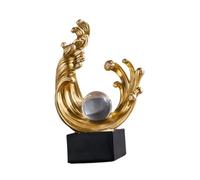 B Baosity Sculpture D'art Moderne, Centre de Table, Collection Créative, Cadeau Esthétique, Ornement de Table, Figurine Dorée pour Intérieur de Style Campag, Style A