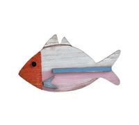 B Baosity Sculpture Murale Poisson Style Rétro, Facile à Installer, Décoration Murale En Bois, Poisson Suspendu pour Bateau, Bord D'un Lac, Salle, 37 Cm X 21 Cm