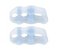 B Baosity Séparateur d'Orteils Orthèse Écarteur Anneau Conception Ergonomique à Trois Trous pour Réaligner Orteils Superposés et Limiter Frottements Gel, Bleu Clair