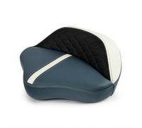 B Baosity Siège de Bateau Stable Siège Marin Fauteuil Nautique Coussin Ergonomique Matelassé Dossier Courbé Confort Sellerie Résistante à l'Eau Fixation sur, Bleu Et Blanc
