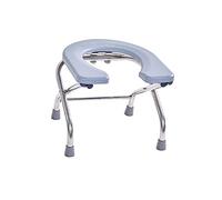 B Baosity Siège de Toilette Suspendu avec Tabouret de Toilette pour Personnes Âgées Chaise Pot de Toilette Antidérapante Pliable En Acier Inoxydable Adapté Aux, Gris 33cm de haut