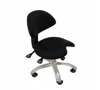 B Baosity Siège Médical Pivotant Ergonomique Tabouret Roulant Dossier Ajustable Mousse Ferme Degrés Support Personnalisable Adapté aux Salons Beauté Studios Artistiques Bureaux, Noir