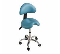 B Baosity Siège Médical Pivotant Ergonomique Tabouret Roulant Dossier Ajustable Mousse Ferme Degrés Support Personnalisable Adapté aux Salons Beauté Studios Artistiques Bureaux, Bleu Ciel