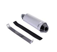 B Baosity Silencieux de Tuyau d'Echappement de Moto 28mm Accessoires de Montage Pièce de Réparation, Argent