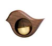 B Baosity Sonnette de Porte en Bois Décorative et Rustique, Idéale pour Une Grange, Un Porche, Un Bureau Ou Un Jardin, Marron Profond