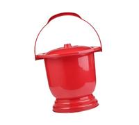 B Baosity Spittoon Pot de Chambre Urinal Pot Seau Portable avec Couvercle en Pp Adapté aux Hommes Femmes Personnes Âgées Utilisable à la Maison Bureau, Rouge