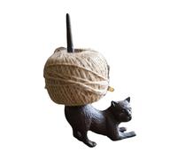 B Baosity Statue de Chat En Métal, Distributeur de Ficelle et de Rouleaux de Papier Essuie-tout, Décoration de Table Robuste et Multifonctionnelle, 21,5 Cm X 12