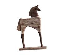 B Baosity Statue de Cheval Décorative de Bureau, Sculpture Abstraite en Résine, 25 X 6,5 X 36,5 Cm, Artisanat Fait Main, Cadeau Polyvalent pour La Famille et Le