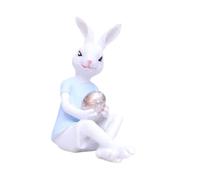 B Baosity Statue de Lapin de Pâques, Sculpture D'animal de Dessin Animé, Articles de Fête, Finitions Soignées, Figurine, Ornement, Bleu