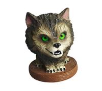 B Baosity Statue de Loup En Résine, Figurine Aux Yeux Verts, pour Bureau et