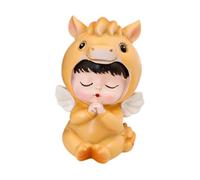 B Baosity Statue Décorative Ornement Cheval Figurine Résine Animal Créatif Surface Lisse Facile Nettoyer Adaptée Salon Chambre Entrée Restaurant Bureau Cadeau, D