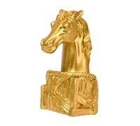 B Baosity Statue Tête de Cheval Résine Figurine Cheval Moderne Sculpture Animale Ornement Artistique Adaptée pour Collection Décoration d'Intérieur Cadeau, or
