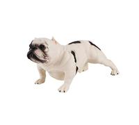 B Baosity Statuette de Chien, Figurine de Chiot, Sculpture Originale de Collection, Modèle de Simulation Réaliste, Ornement pour Bureau, Fête Ou étagère, Blanc