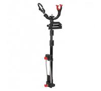 B Baosity Support Canne à Pêche Ajustable avec Cradle Double pour Accessoires Clamp Métalliques Structure Télescopique Solide Adaptée à la Pêche en Extérieur, Noir, Modèle pour Seau De Pêche