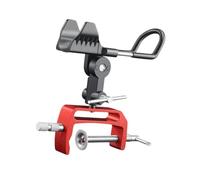 B Baosity Support de Canne à Pêche Amovible pour Bateau, Base Réglable, Support Portable, en Aluminium et Acier, Idéal pour La Pêche à Quai. , Plat Rouge