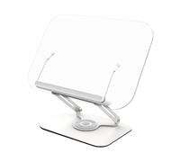 B Baosity Support de Livre pour Lecture Support de Livre de Cuisine Porte-livre Ajustable Acrylique Métal Pliable avec Pinces pour Recettes Adapté à La Maison B, Rotatif
