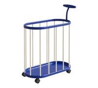 B Baosity Support de Rangement Tapis de Panier à Linge Roulette Organisateur Matériel Fitness Grande Capacité pour Salle de Jeux Salon, Bleu