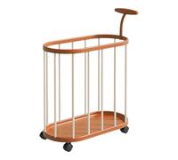 B Baosity Support de Rangement Tapis de Panier à Linge Roulette Organisateur Matériel Fitness Grande Capacité pour Salle de Jeux Salon, Orange