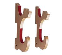 B Baosity Support Mural pour épées, Présentoir Mural en Bambou Décoratif et Compact, Support Rembourré en Velours pour épées et Cannes à Pêche, 2 Niveaux