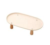 B Baosity Support pour Gamelles de, Support Haut en Bois, Structure Stable et Antidérapante, Convient pour Fournir de La Nourriture et de l'eau Aux Cha, Beige 38cmx21cm