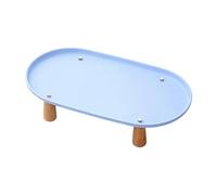 B Baosity Support pour Gamelles de, Support Haut en Bois, Structure Stable et Antidérapante, Convient pour Fournir de La Nourriture et de l'eau Aux Cha, Bleu 38cmx21cm