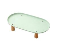 B Baosity Support pour Gamelles de, Support Haut en Bois, Structure Stable et Antidérapante, Convient pour Fournir de La Nourriture et de l'eau Aux Cha, Vert 38cmx21cm