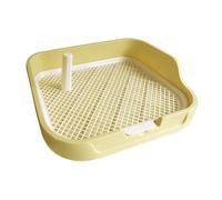B Baosity Support pour Tapis d'apprentissage de La Propreté, Tapis de Propreté pour Chien, Toilettes à Grille en, Toilettes d'apprentissage pour, Jaune