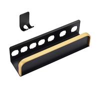 B Baosity Support Sèche-cheveux Porte Sèche-cheveux Support Mur Organisateur Accessoires Rangement Fer à Boucler Matériau Aluminium Fonction Étanche, Noir et or