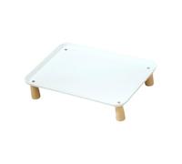 B Baosity Support surélevé pour Gamelle de Ou de Chien avec Plateau de Protection pour Le Cou, Support pour Gamelle de et Distributeur Automatique de, Blanc 37 X 26.5 X 8 Cm