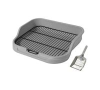 B Baosity Système de Propreté Intérieure pour Chiens, Support pour Tapis d'apprentissage, Bac à Litière Facile à Nettoyer, Petite Clôture Haute