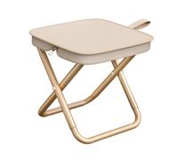 B Baosity Tabouret Pliant Compact pour Chasse Chaise de Camping Pliante Siège Portable Mini pour Randonnée Tabouret Repose-Pieds en Oxford et Acier, Kaki 28.5x24x23cm