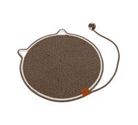 B Baosity Tapis à Griffer Rond pour Chats D'intérieur avec Jouet Balle, Protège-Meubles pour Canapé, Mur et Fauteuils, Idéal pour Jouer et Se Détendre, Café Noir
