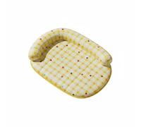 B Baosity Tapis pour Animaux Tapis Rafraîchissant Coussin Chien Lit Confortable Surface en Soie Glacée avec Mousse Mémoire Adapté, Jaune, XL 80x60cm - Recommandé pour Moins De 20 Kg