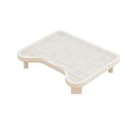 B Baosity Tapis pour, Rampe surélevée pour Bac à Litière, et Facile à Nettoyer, Tabouret à Pédale D'intérieur pour Chatons, Blanc