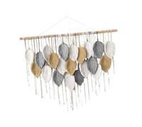 B Baosity Tapisserie Murale En Macramé, Pompons Suspendus En Corde de Coton, Style Nordique, Décoration Murale En Macramé à Pompons pour Chambre Ou, Modèle A, 21 feuilles