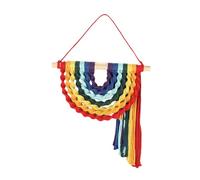 B Baosity Tapisserie Suspendue à Pompons Tissés, Faite Main En Macramé, pour Chambre D'étudiant, Douche Ou Maison