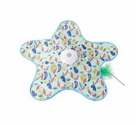 B Baosity Teaser pour Chat Électrique Jouet Interactif avec Mouvement Irrégulier à 360 Degrés Trois Vitesses Moteur DC Toile Oxford et Plastique Solides, 1200mah Étoile De Mer A