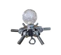 B Baosity Tent Pole Connector Bracket Centre avec Treillis Support en Acier Montage Facile pour Construire Cadre de Adapté pour Camping Utilisation, pour 6 Pôles