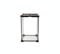 B Baosity Terrarium pour Reptiles Habitat Animalier Verre Renforcé Maison Reptiles Osselets Supérieure Pose Lampe Structure Économique Adaptable Adapté Étude Exposition, 20x20x30cm
