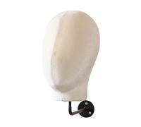 B Baosity Tête de Mannequin à Montage Mural, Présentoir à Chapeaux, Présentoir à Perruques, Présentoir à Chapeaux, Présentoir à Perruques pour Lunettes, Chapeau, Velours Beige