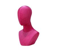 B Baosity Tête de Mannequin, Buste D'épaule, Tête de Mannequin, Modèle de Mannequin, Présentoir de Bijoux, Présentoir de Perruques pour Chapeaux, Entreprise, Rose Rouge